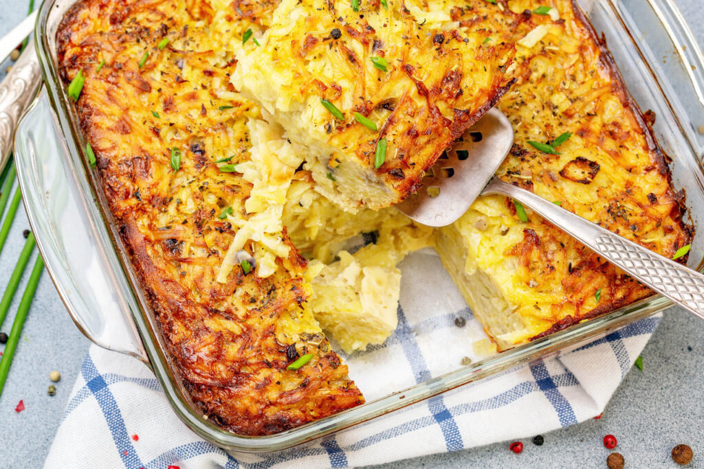 Kartoffel-Kugel - Kartoffelauflauf mit Rösti-Textur