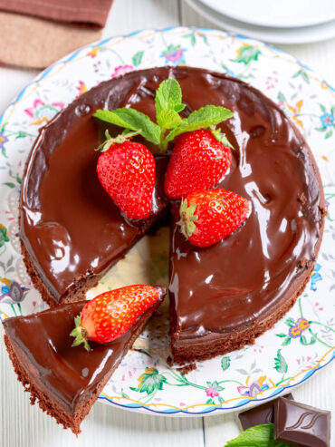 Schokoladen-Dessert ohne Zucker und Mehl (Fitnesskuchen mit Banane & Kakao)