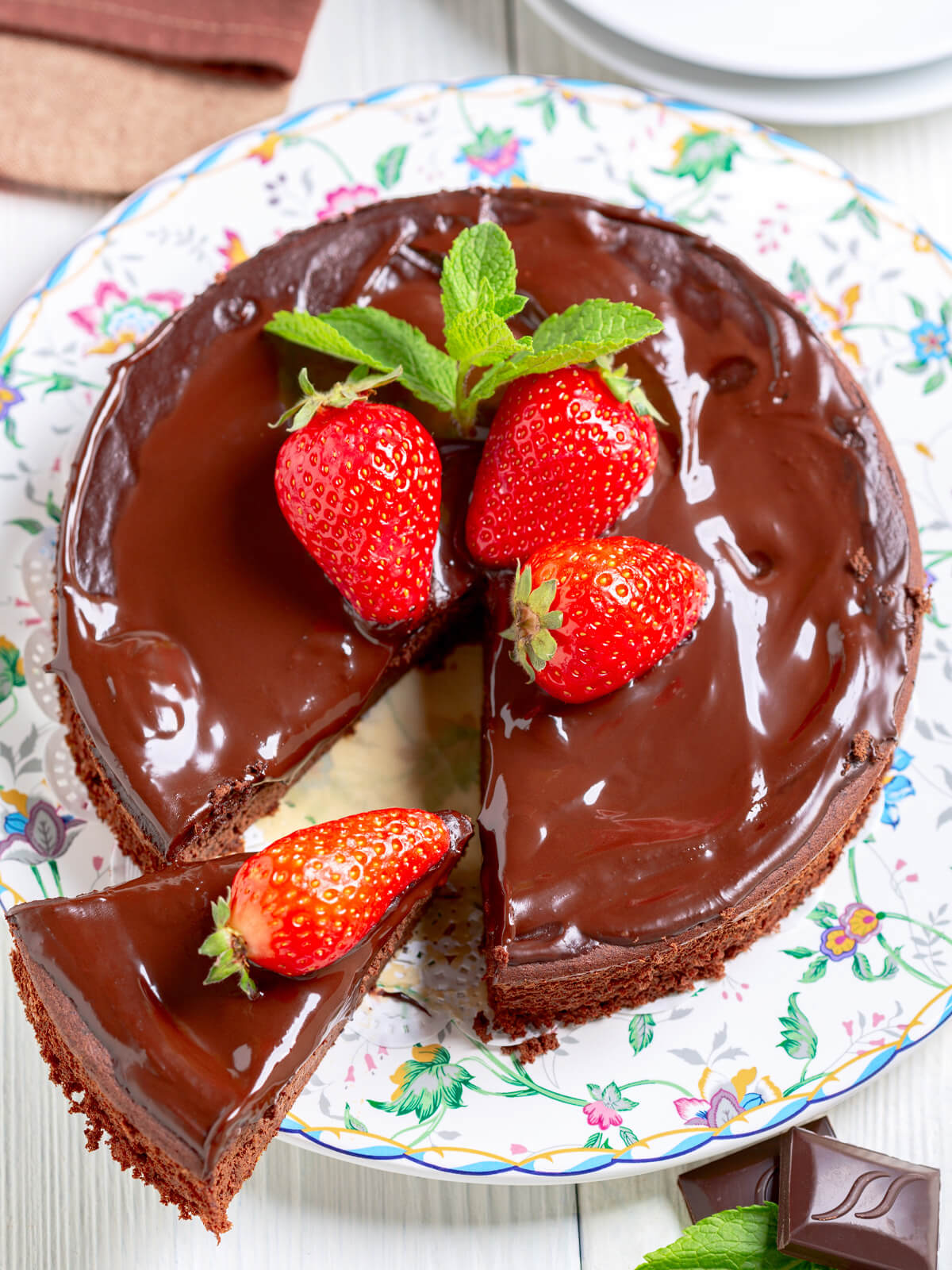 Schokoladen-Dessert ohne Zucker und Mehl (Fitnesskuchen mit Banane & Kakao)