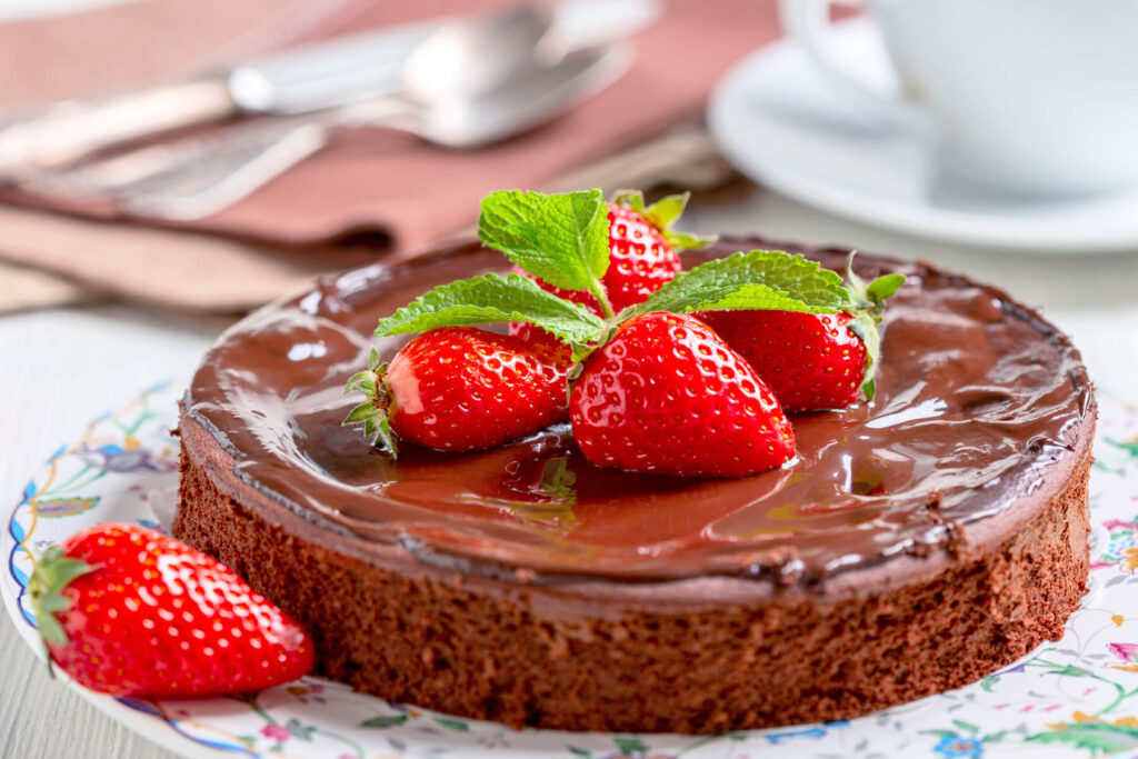 Schokoladen-Dessert ohne Zucker und Mehl (Fitnesskuchen mit Banane & Kakao)