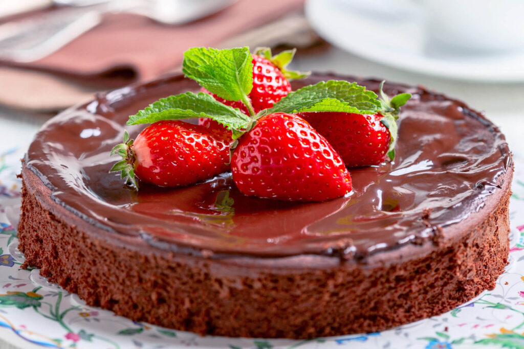 Schokoladen-Dessert ohne Zucker und Mehl (Fitnesskuchen mit Banane & Kakao)