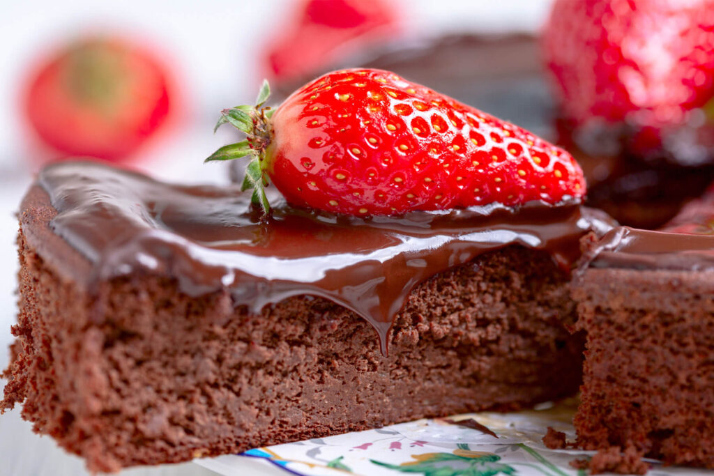 Schokoladen-Dessert ohne Zucker und Mehl (Fitnesskuchen mit Banane & Kakao)