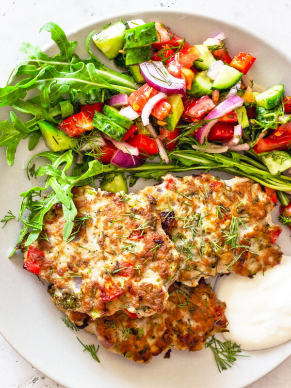 Saftige Puten-Puffer mit Gemüse