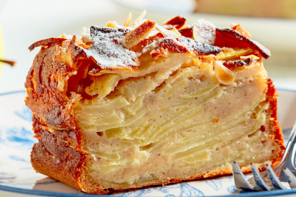 Unsichtbarer Apfelkuchen (Invisible Apple Cake / Gâteau invisible aux pommes)