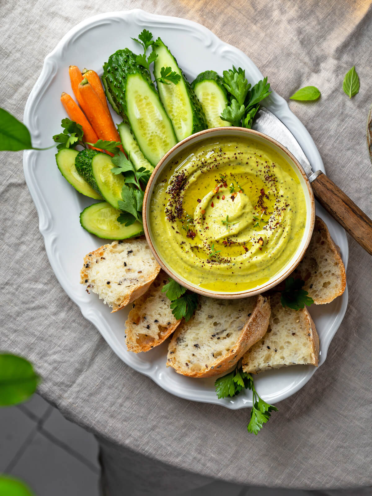 Cremiger Zucchini-Aufstrich mit Frischkäse