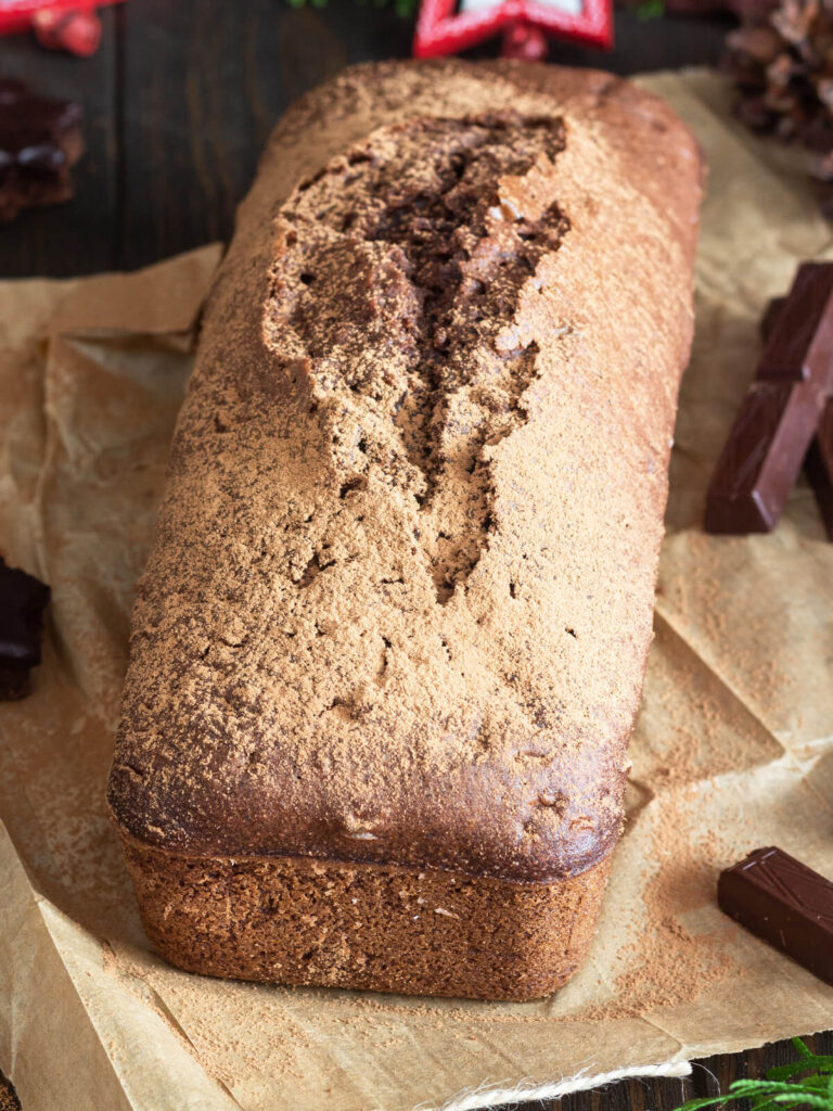 Einfacher Schoko-Ingwer-Kuchen aus der Kastenform