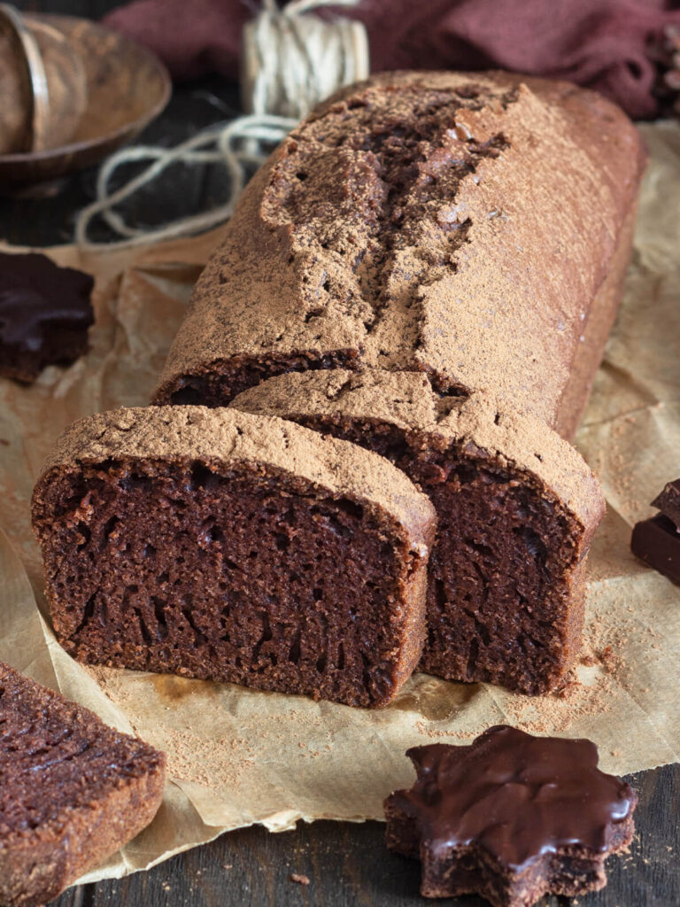 Einfacher Schoko-Ingwer-Kuchen aus der Kastenform