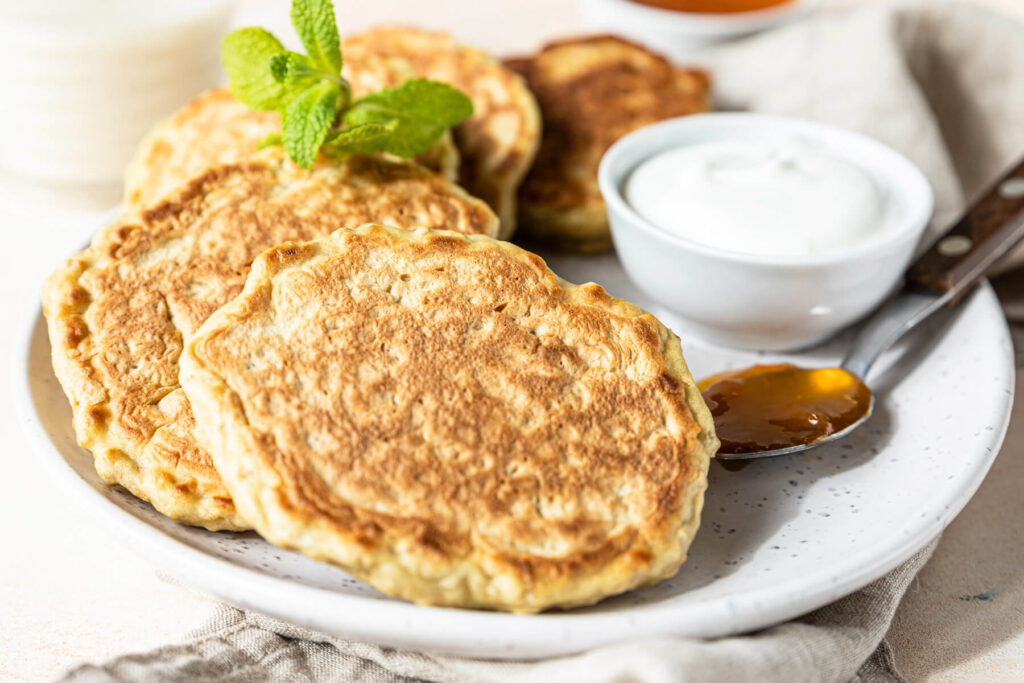 Haferflocken-Pancakes mit Mandelmilch