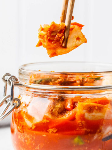 Kimchi aus Chinakohl mit Kaki