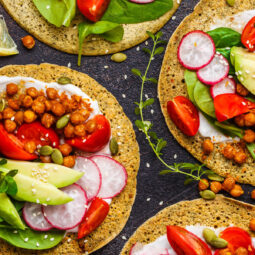 Vegane Kichererbsen-Fladen (Socca-Style) für Tacos