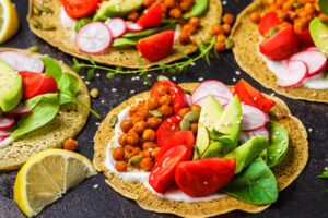 Vegane Kichererbsen-Fladen (Socca-Style) für Tacos