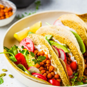 Vegane Kichererbsen-Fladen (Socca-Style) für Tacos