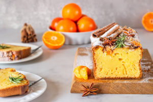 Winterlicher Mandarinen-Kastenkuchen mit Lebkuchengewürz