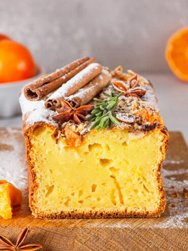 Winterlicher Mandarinen-Kastenkuchen mit Lebkuchengewürz