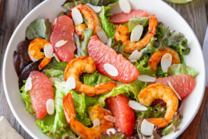 Garnelen-Grapefruit-Salat mit Mandeln