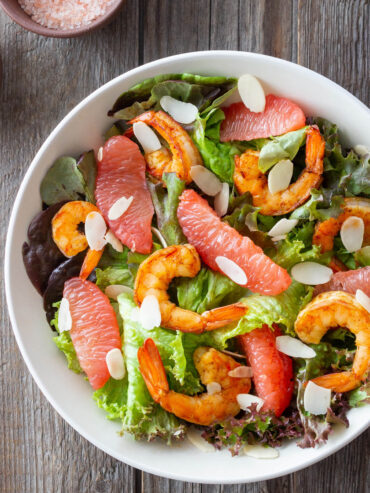 Garnelen-Grapefruit-Salat mit Mandeln