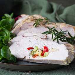 Gefüllte Putenbrust mit Gemüse & Käse (aus dem Ofen)