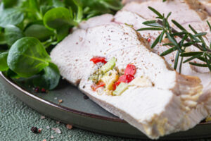 Gefüllte Putenbrust mit Gemüse & Käse (aus dem Ofen)