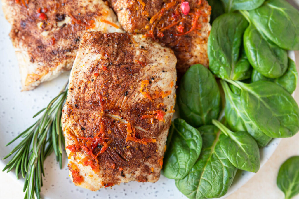 Putensteaks mit Orangen-Sauce