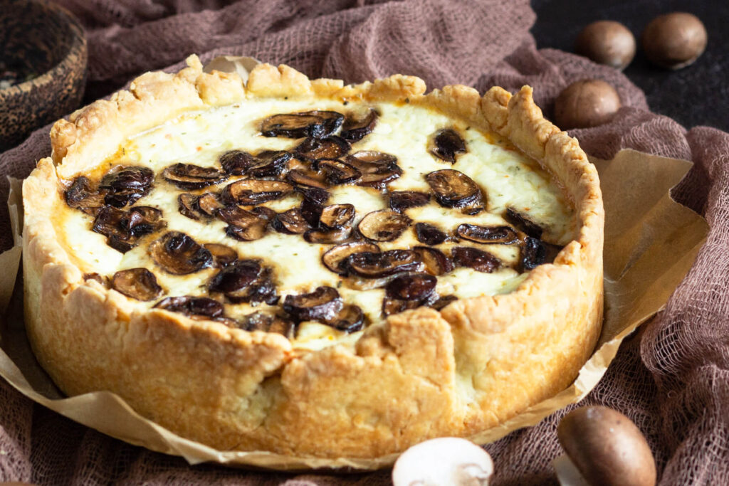 Quiche mit braunen Champignons & Käse