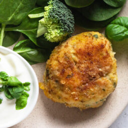 Saftige Hähnchenfrikadellen mit Spinat und Karotte