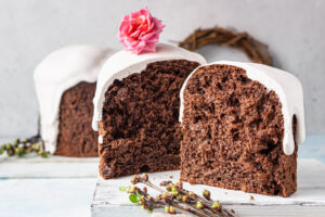Schokoladen-Kulich mit Rosinen - Ostergebäck