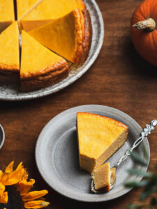 Kürbis-Quark-Kuchen aus dem Ofen