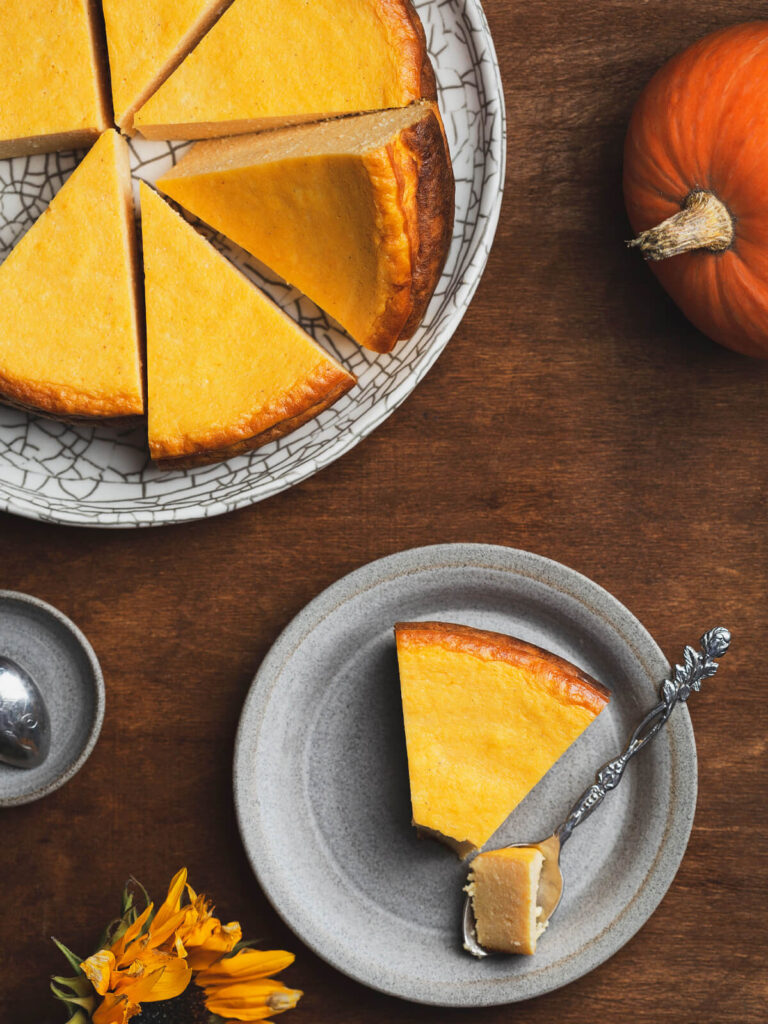Kürbis-Quark-Kuchen aus dem Ofen
