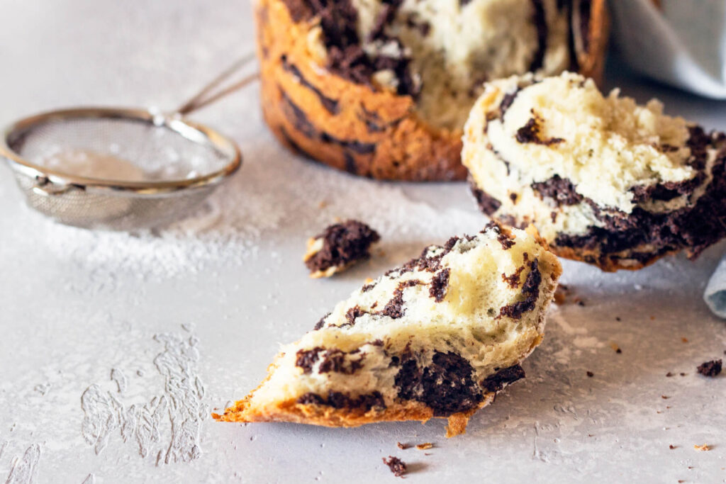 Marmor-Cruffin – Vanille-Schoko-Hefeteig