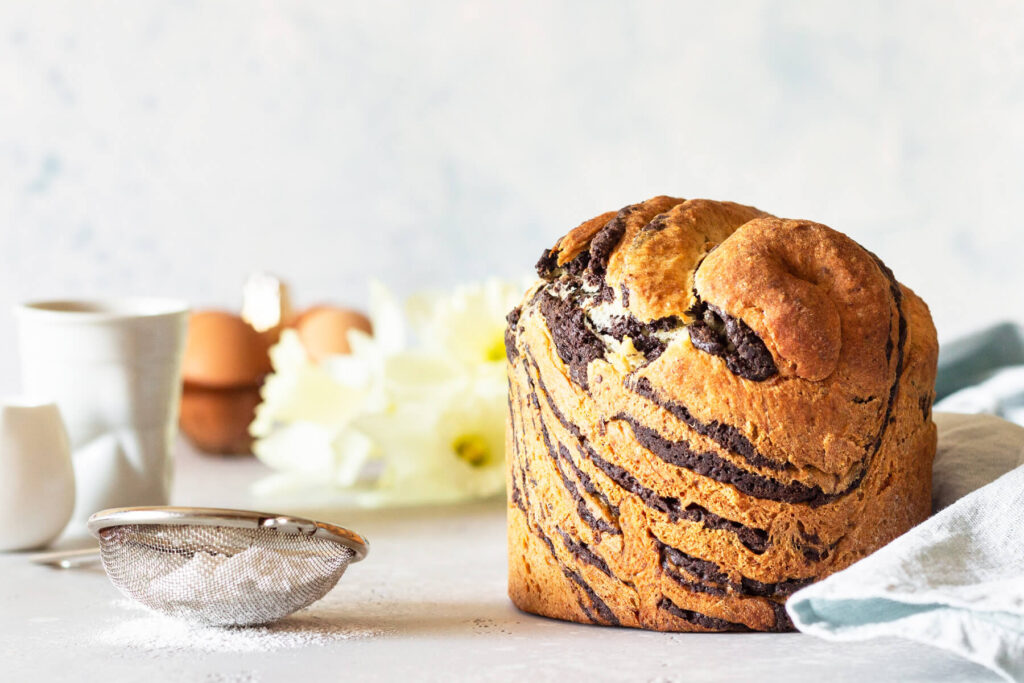 Marmor-Cruffin – Vanille-Schoko-Hefeteig