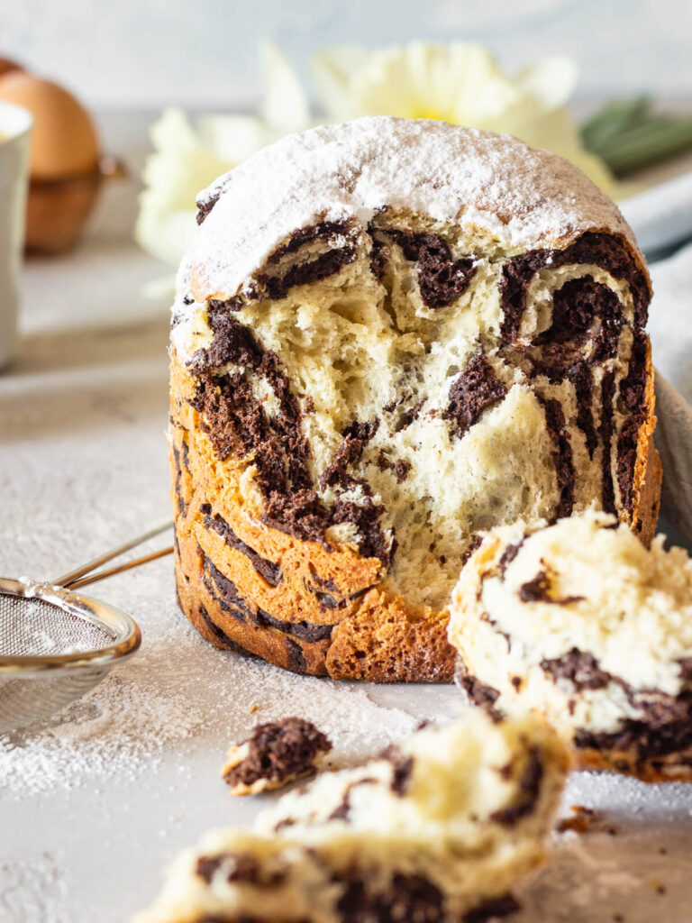 Marmor-Cruffin – Vanille-Schoko-Hefeteig