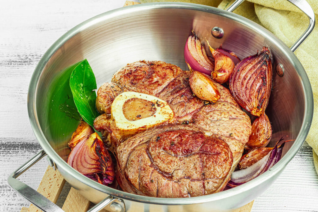 Ossobuco alla Milanese - geschmorte Kalbshaxe