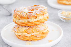 Paris-Brest – Brandteig-Gebäck mit luftiger Mandelpraliné-Mousseline