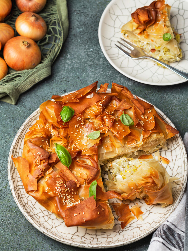 Prasopita – Griechischer Lauchkuchen mit Filoteig und Feta