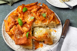 Prasopita – Griechischer Lauchkuchen mit Filoteig und Feta