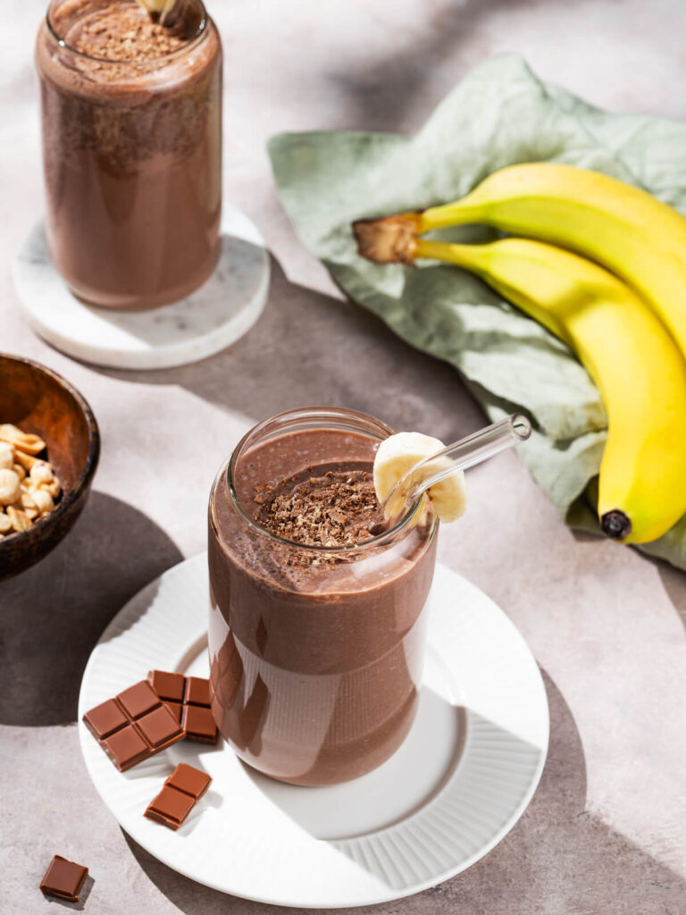 Schoko-Kaffee-Smoothie mit Banane