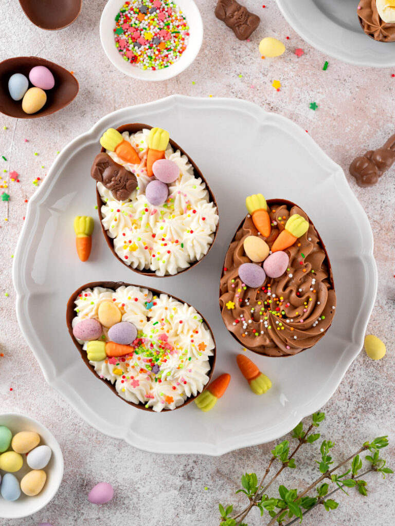 Schoko-Ostereier mit Cheesecake-Füllung