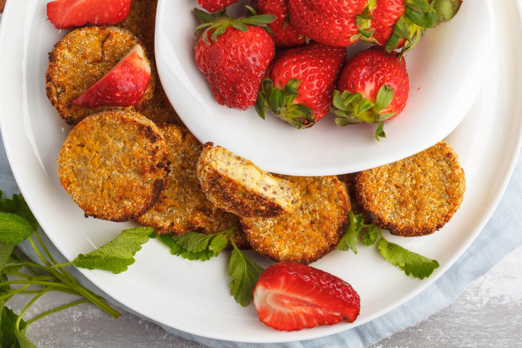 Vegane Quarkküchlein aus Tofu - glutenfrei, ohne Ei und im Ofen gebacken