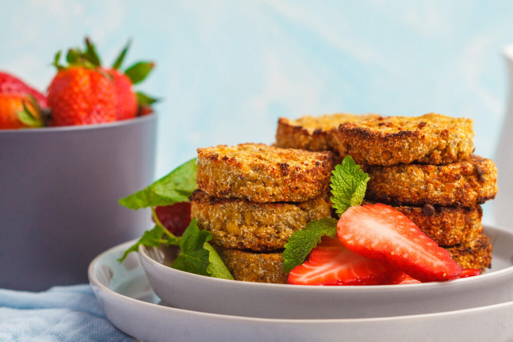 Vegane Quarkküchlein aus Tofu - glutenfrei, ohne Ei und im Ofen gebacken