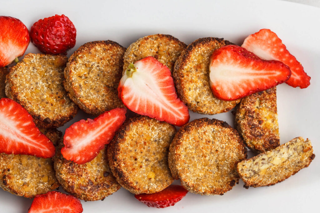 Vegane Quarkküchlein aus Tofu - glutenfrei, ohne Ei und im Ofen gebacken