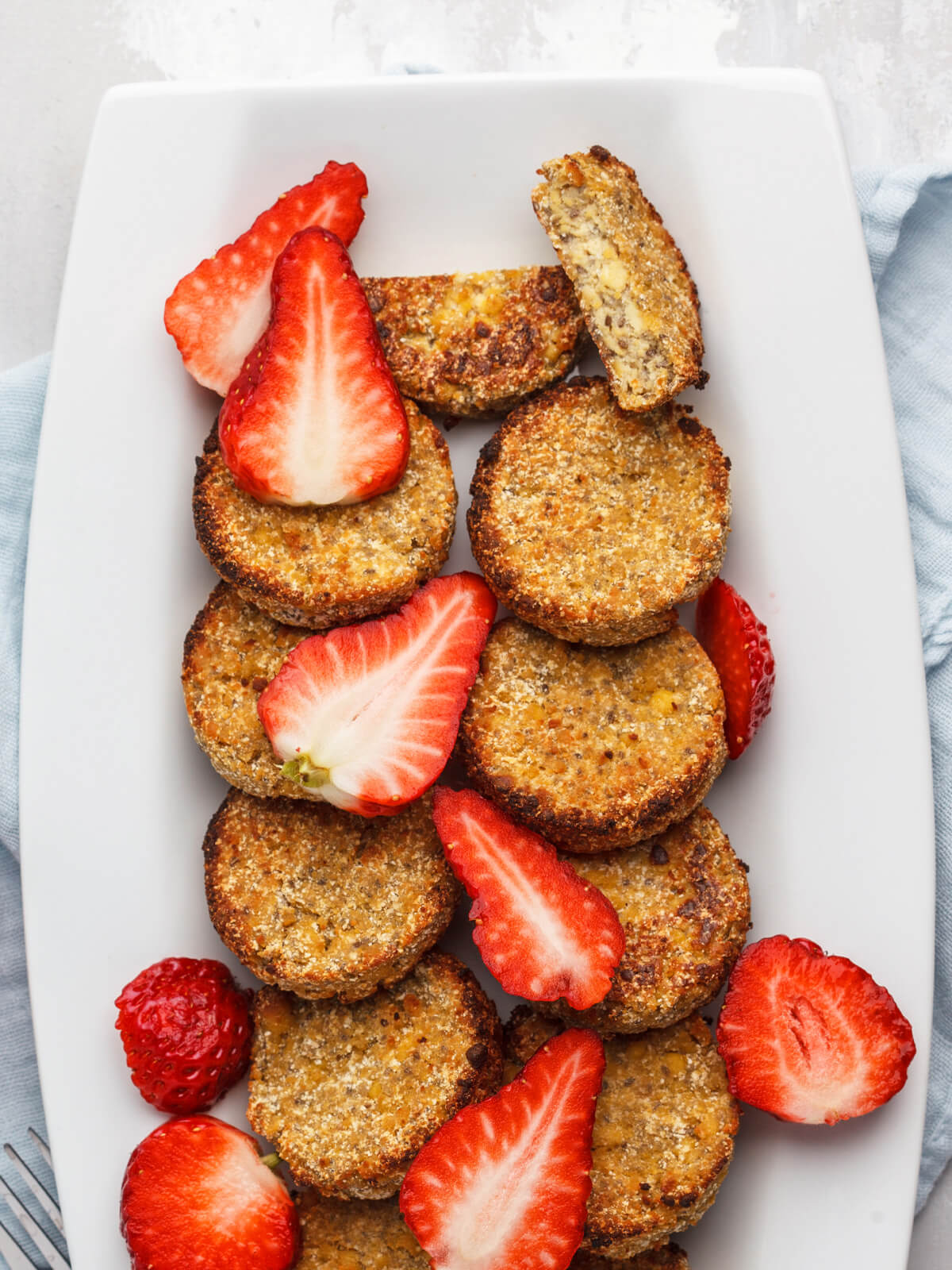 Vegane Quarkküchlein aus Tofu - glutenfrei, ohne Ei und im Ofen gebacken