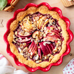 Apfel-Cranberry-Tarte mit Mandelblättchen