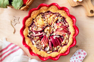 Apfel-Cranberry-Tarte mit Mandelblättchen