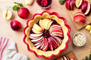 Apfel-Cranberry-Tarte mit Mandelblättchen