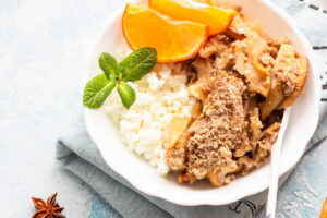 Apfel-Zitrus-Crumble mit winterlichen Gewürzen