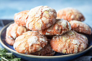 Blutorangen-Crinkle-Cookies – Zitrus-Kekse mit Marmor-Effekt