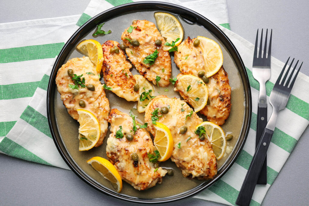 Chicken Piccata – Hähnchenbrustfilet in Zitronen-Kapern-Butter-Sauce