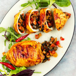 Gefüllte Tintenfisch-Spieße vom Grill