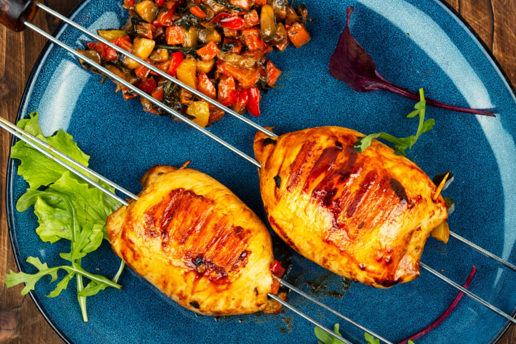 Gefüllte Tintenfisch-Spieße vom Grill