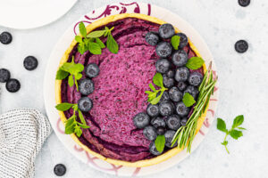 Heidelbeer-Quark-Soufflé-Kuchen